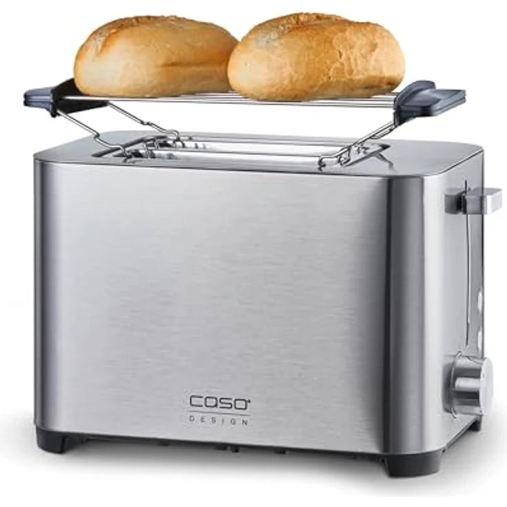Caso Toaster 1917 Classico T2 Duo Toaster, 2 Scheiben, Silber, 850 Watt, 5 Bräunungsstufen – Bild 5
