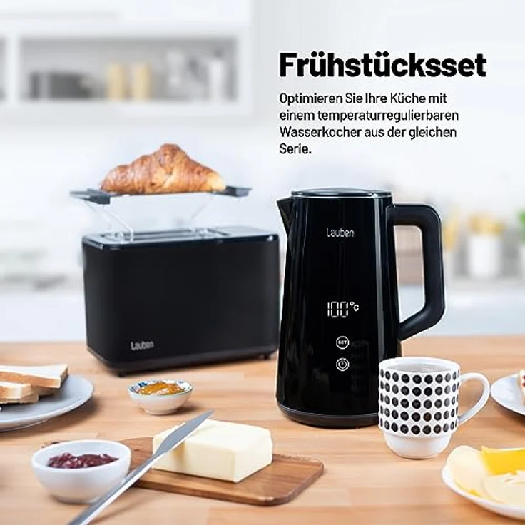 Lauben Toaster 900BC, digitaler Touchscreen, 7 Röstgrade, Edelstahl – Bild 5