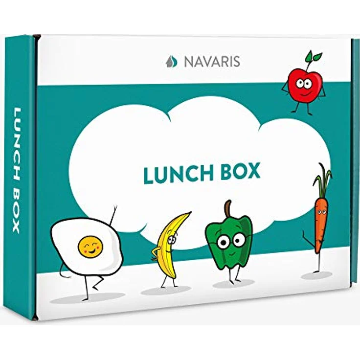 Navaris Lunchbox, Kunststoff, (1-tlg), Bento Box Brotdose Vesperbox - auslaufsicher mit variablen Fächern - herausnehmbare Innenschale - für Jungs und Mädchen, lila – Bild 8