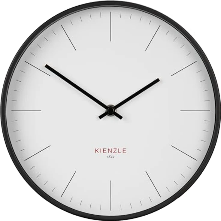 Kienzle Funkwanduhr Modern, 25 cm, geräuschlos, DCF-Signal, stabiler Stahlrahmen, batteriebetrieben – Bild 2