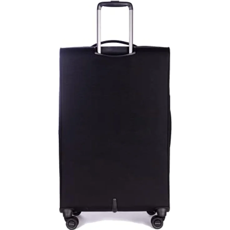 Stratic Light + Koffer Weichschale Reisekoffer Trolley Rollkoffer groß, TSA Kofferschloss, 4 Rollen, Erweiterbar, Größe L, Schwarz – Bild 2