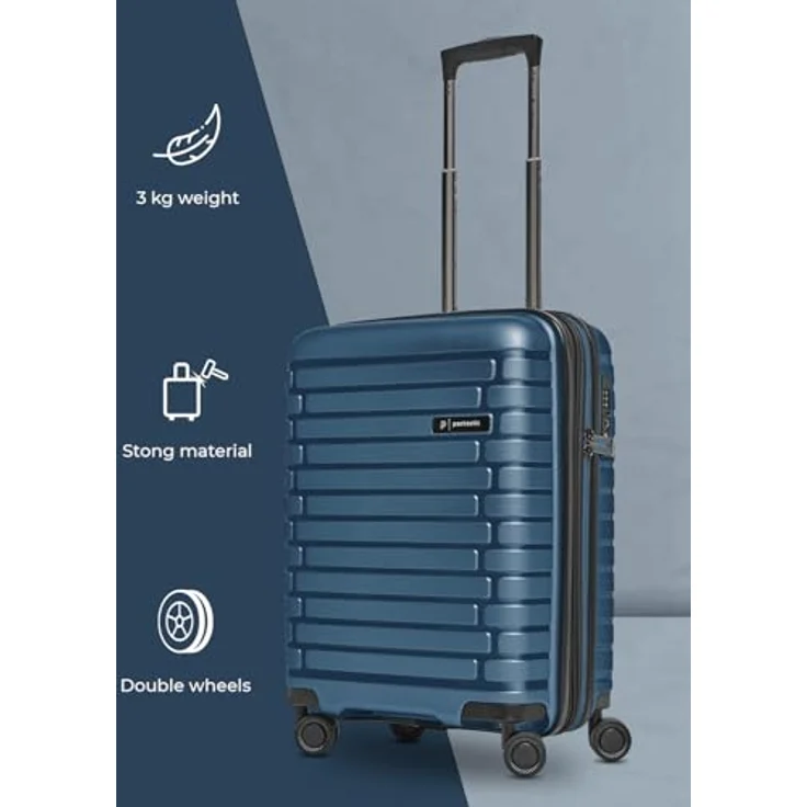 Pactastic Collection 04 THE CABIN, Kabinentrolley S 55 cm mit Dehnfalte, 4 Rollen, Blau, (40 l, Handgepäck bis 50 l) – Bild 7