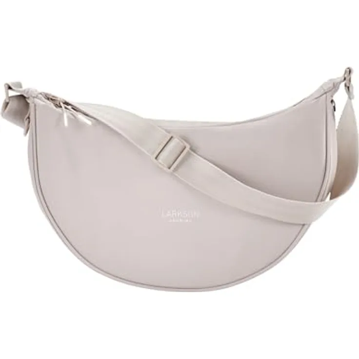 LARKSON Solveig Medium Crossbody Bag Beige - Halbrunde Umhängetasche im Moon Bag Design - Wasserabweisend, verstellbarer Schultergurt und praktische Organisierung