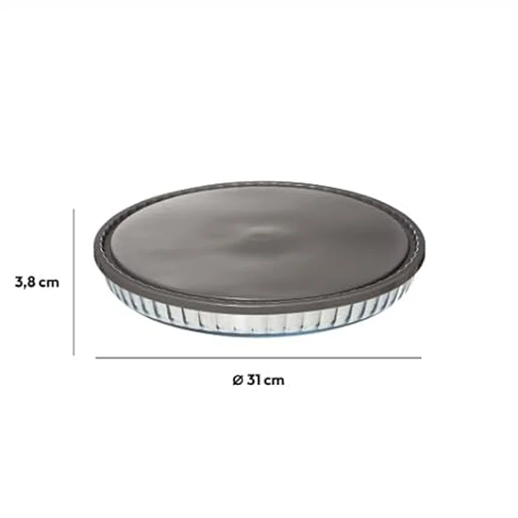 Obstkuchenform aus Glas mit Deckel, Ø 30 cm – Bild 6