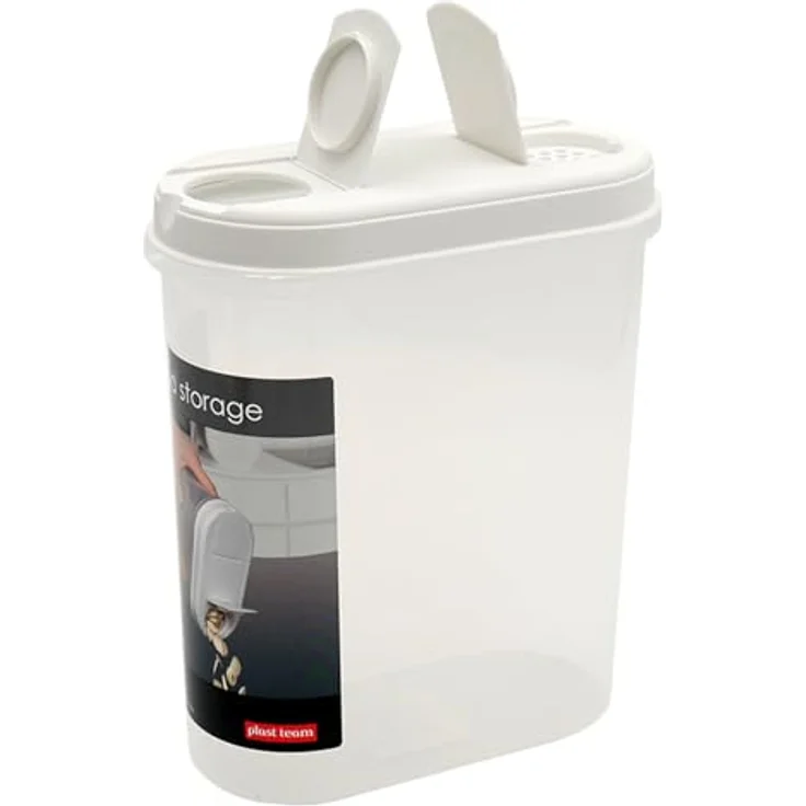 Plast Team Schüttdose Vorratsdose 2,4L, Polypropylen mit Zweiwege-Ausgießsystem, schlankes Design für einfache Handhabung – Bild 5