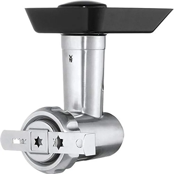 WMF Profi Plus Spritzgebäck-Aufsatz aus Cromargan Edelstahl, 4 Formen für Fleischwolf, Zubehör für WMF Profi Plus / KÜCHENminis
