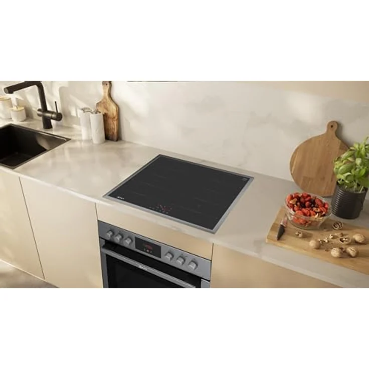 Neff N 50, Induktionskochfeld, 60 cm, herdgesteuert, Schwarz, Mit Rahmen aufliegend, M66SBX1L0, Kochfeld, Schwarz – Bild 3