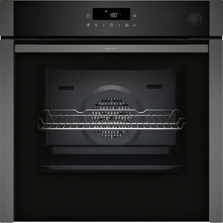 Neff BMK320EASP, Einbaubackofen mit Dampfunterstützung, 60 x 60 cm, Graphite-Grey, AutoClean, Versandkostenfrei