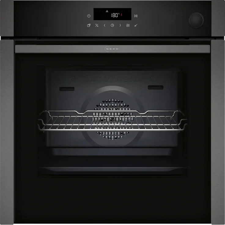 Neff BMK320EASP, Einbaubackofen mit Dampfunterstützung, 60 x 60 cm, Graphite-Grey, AutoClean, Versandkostenfrei