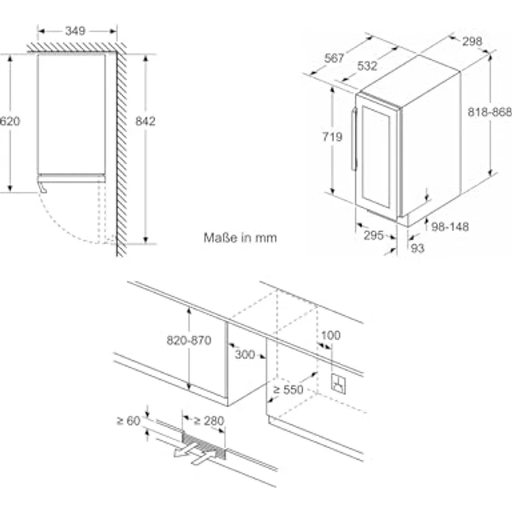 Neff KU9202HF0 Einbau-Weinkühlschrank, Breite 29.8 cm, 21 Flaschen – Bild 4
