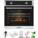 KB Elements Einbaubackofen 70 Liter, 60 cm Breit, A+, mit 3-fach Verglasung, Pizzafunktion, Auftaufunktion, Rotisseriefunktion, in Schwarz