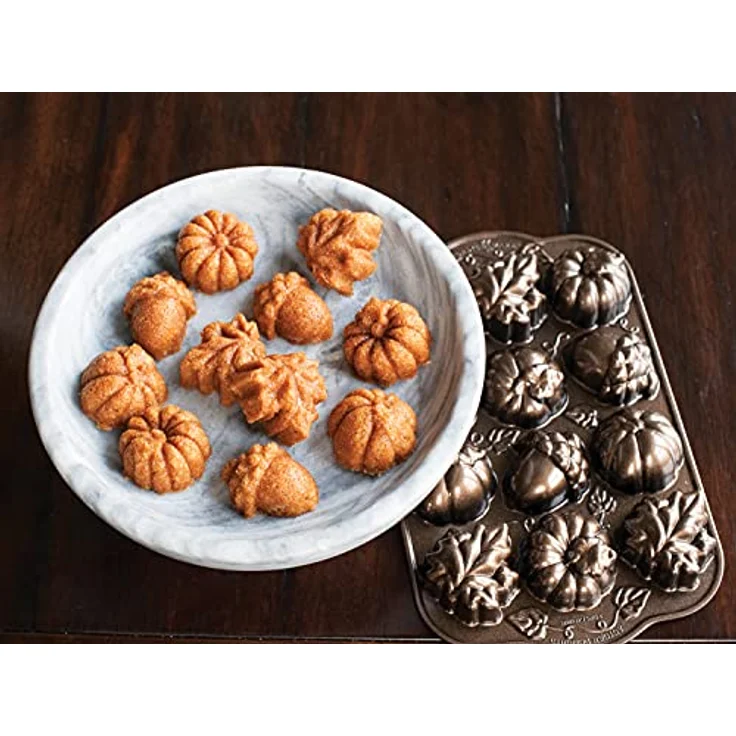 Nordic Ware Autumn Delights Kuchenform, 2 Cup Capacity, Aluminiumguss, Antihaftbeschichtung – Bild 3