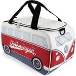 TOP Kühltasche VW T1, isolierte Kühlbox mit 25 l Inhalt, rot/weiß, mit Tragegriffen und verstellbarem Gurt
