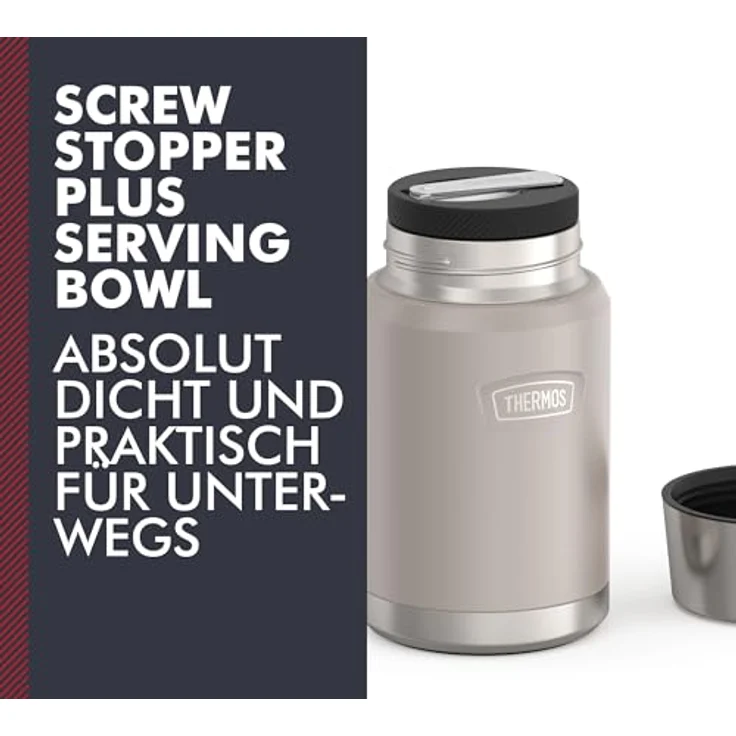 Thermos Stainless King, Lunchbox mit doppelwandiger Isolierung, Beige, hält bis zu 14 Stunden warm und 24 Stunden kalt, spülmaschinenfest, inkl. klappbarem Edelstahl-Löffel – Bild 4
