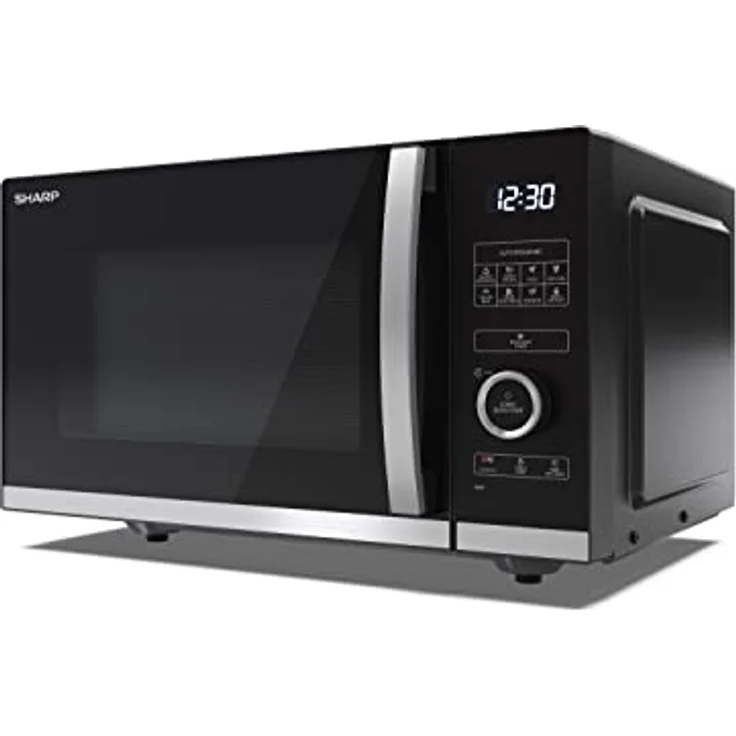 SHARP QS254AEB Mikrowelle (Mikrowelle: 900W, 10 Leistungsstufen, Auftaufunktion, Abmessungen: 490x288x395cm), schwarz – Bild 3