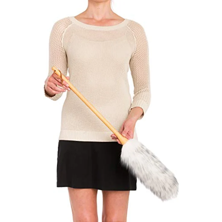 Bürstenhaus Redecker Lammfellstaubwedel, 75 cm, sanft zur Reinigung empfindlicher Oberflächen, geöltes Buchenholz – Bild 3