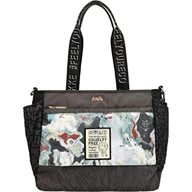 Anekke Nature Woods Schultertasche, 33 cm, Mehrfarbig, mit abnehmbarem und verstellbarem Trageriemen, strapazierfähigem Polyamid, praktische Taschen – Bild 4