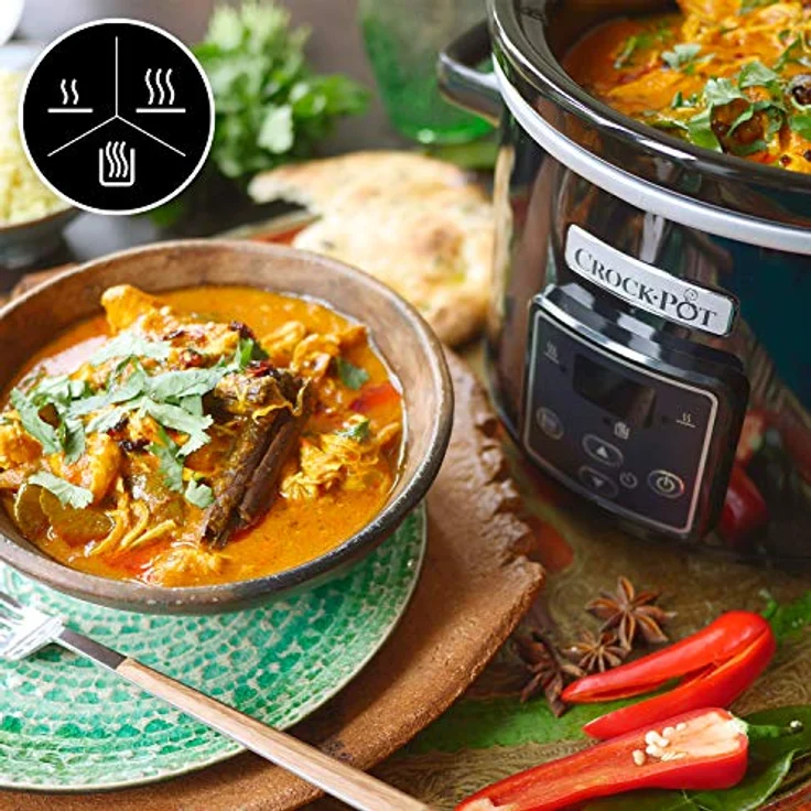 Crockpot CSC061X Crock-Pot Digitaler Schongarer mit 2,4 L Fassungsvermögen, 2.4 liters, schwarz – Bild 3