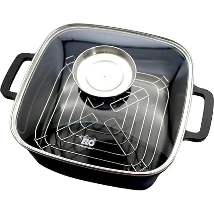 ELO Basic – Multifunktionstopf-Set Cubus, Aluminiumguss, hochwertige Antihaftversiegelung, kratzfest, backofenfest, für alle Herdarten, silber – Bild 3