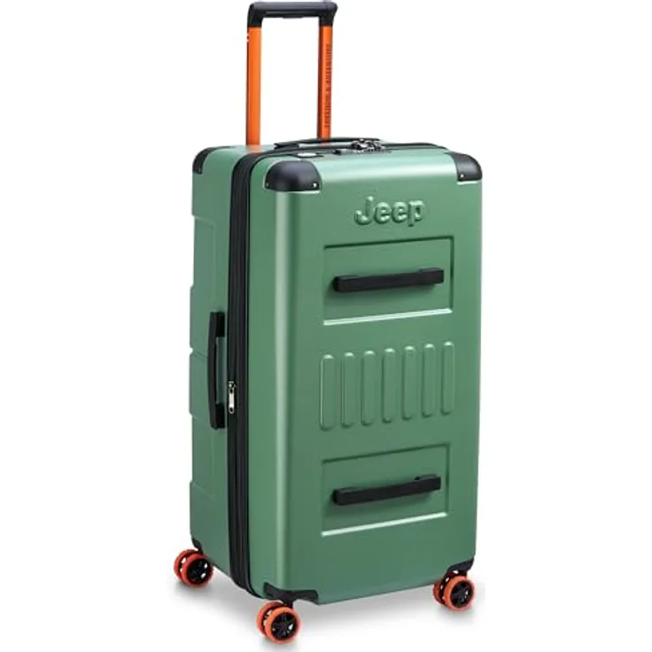 Jeep JH002B Hartschalenkoffer 80 cm, 121 L, ultrawiderstandsfähig, Ulmengrün