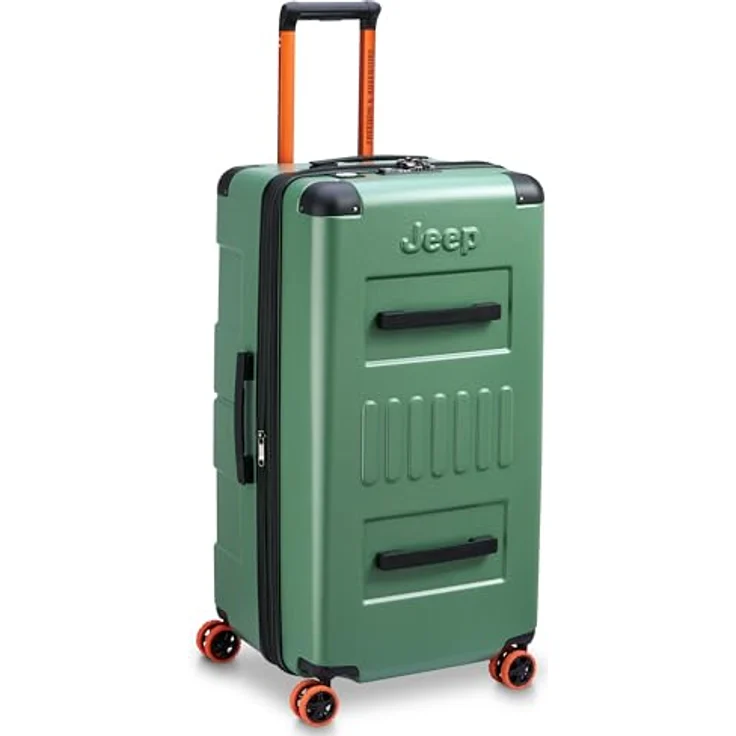 Jeep JH002B Hartschalenkoffer 80 cm, 121 L, ultrawiderstandsfähig, Ulmengrün – Bild 1
