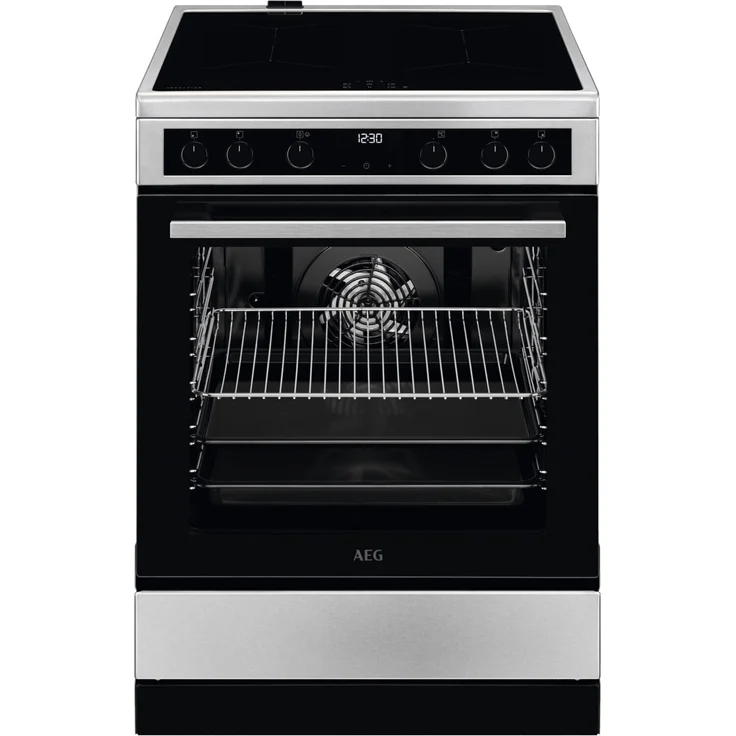 AEG CIB6641BBM Standherd mit Induktionskochfeld, Energieeffizienzklasse A, Volumen 73 l, Breite 59,6 cm, groß (ab 65 l), edelstahl, schwarz – Bild 1
