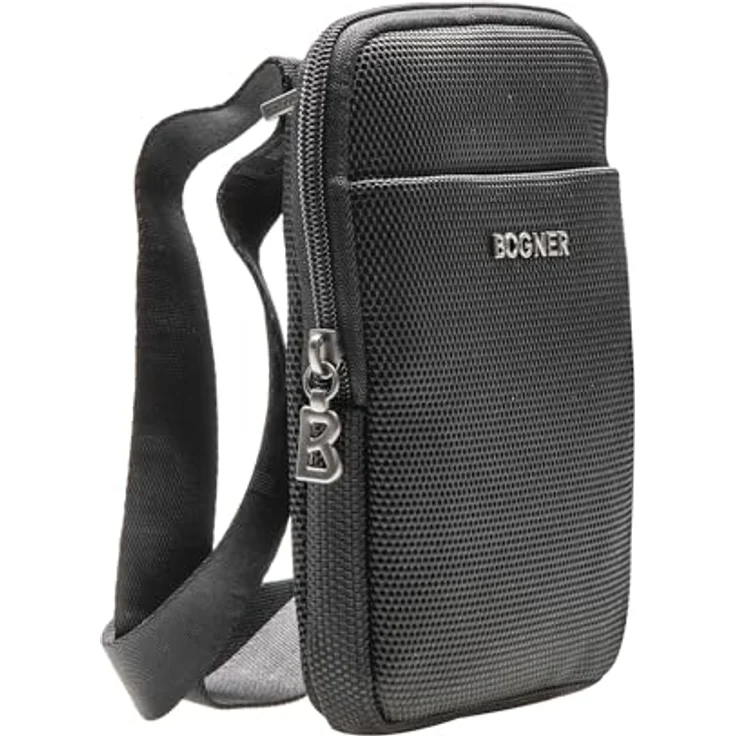 BOGNER Schultertasche Keystone Frank, Herren Schultertasche aus Nylon mit verstellbarem Schultergurt, schwarz – Bild 2