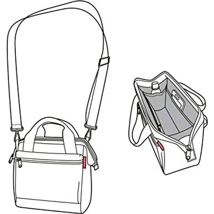Reisenthel Handtasche allrounder cross, Bowling Bag mit 2 Tragevarianten, wasserabweisendes Polyester, Schwarz – Bild 3