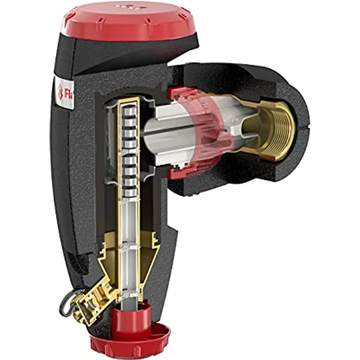Flamco Schlammabscheider XStream Clean 1 1/4 F DN 32, Messing G 1 1/4 F, effektiver Schmutzabscheider – Bild 4