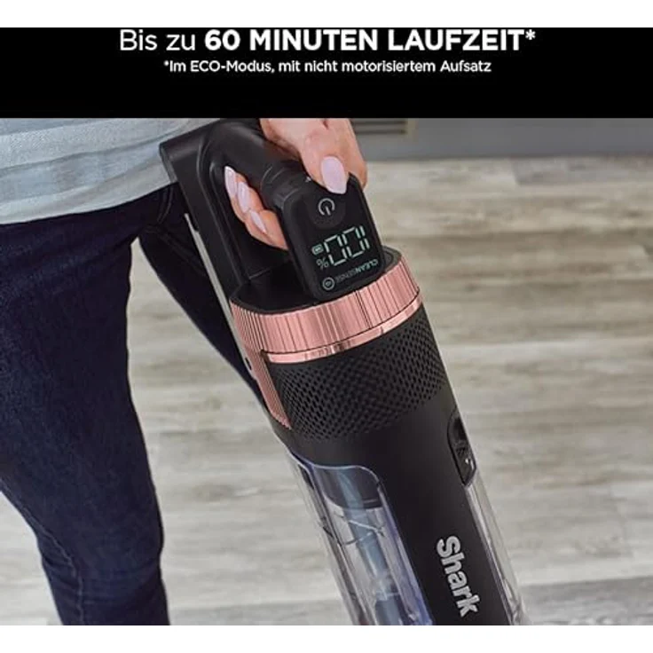 Shark Stratos Akku-Staubsauger IZ400EU, Clean Sense IQ, Flexology, PowerFins Plus, Roségold – Bild 4