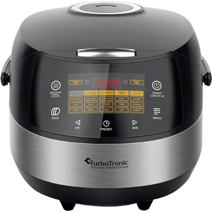 TurboTronic By Z-LINE TT-DMC22 Multikocher | 5L Kapazität | 15 Programme | 860W Elektrischer Schon- und Dampfgarer & Reiskocher | Automatische Warmhaltefunktion | Digitale Kochmaschine – Bild 3