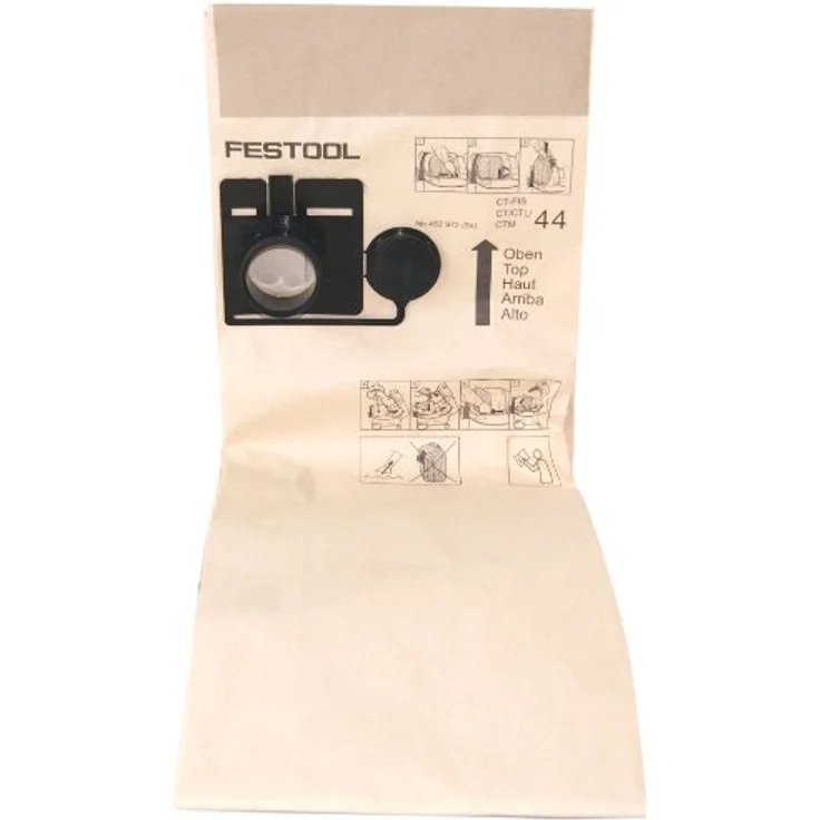 Festool FIS-CT 44/5, Filtersack für Nass- und Trockensauger mit Kunststoffverschluss und optimaler Staubaufnahme – Bild 2