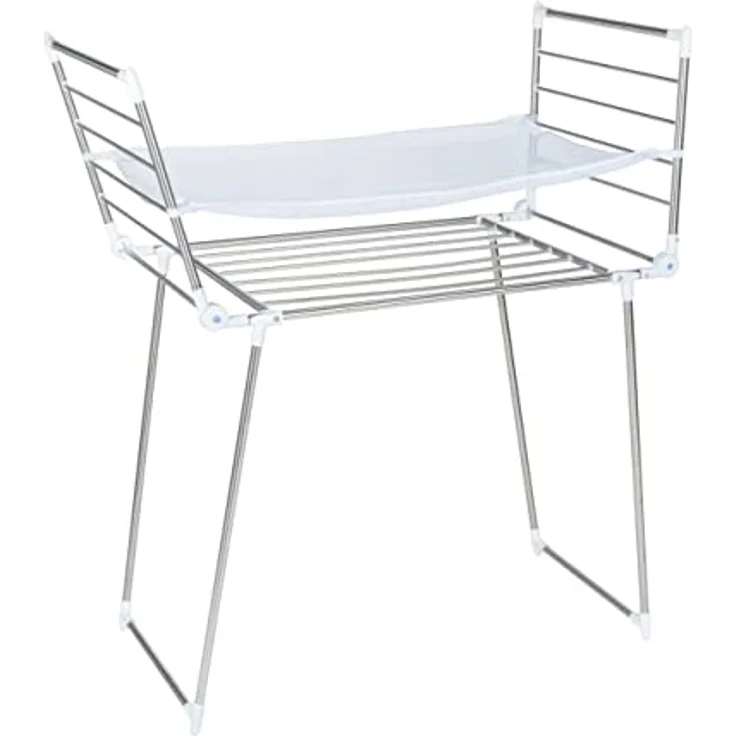 Wenko 3774014100 Flügel Wäschetrockner Profi Plus, mit Zubehör-Set, 15 m Trockenlänge, zusammenklappbar, Edelstahl rostfrei, 196 x 90 x 63 cm, Silber matt – Bild 4