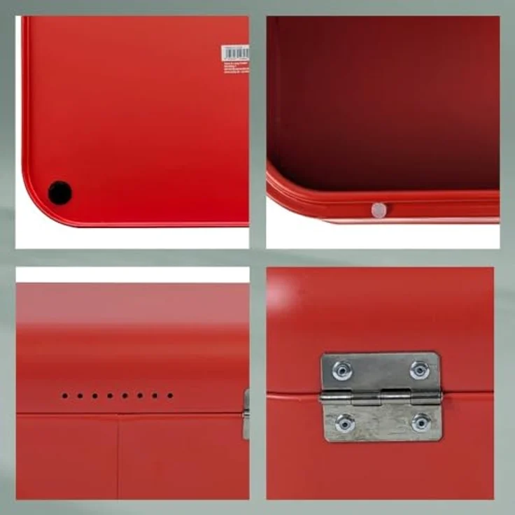 kela Brotkasten FRISCA, Brot-Behälter aus Metall, rot, BHT 42.50x17.50x22.50 cm – Bild 5