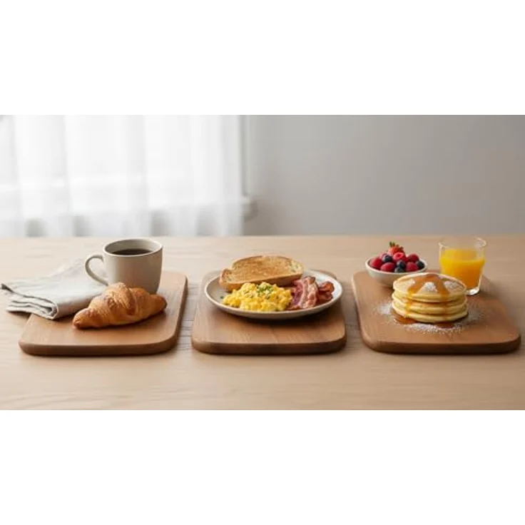 Zassenhaus Frühstücksbrettchen Holz | 2er Set | aus Akazie | Brotzeitbrett | pflegeleicht | robust | 22 x 15 cm – Bild 5