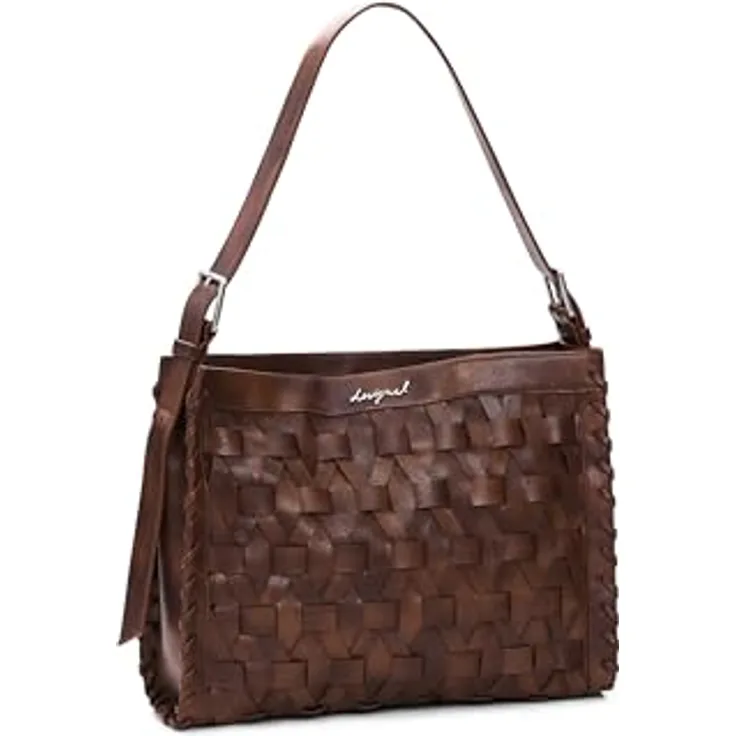 Desigual Argon Schultertasche 42 cm, braun, 100% Polyurethan, stilvolles Design