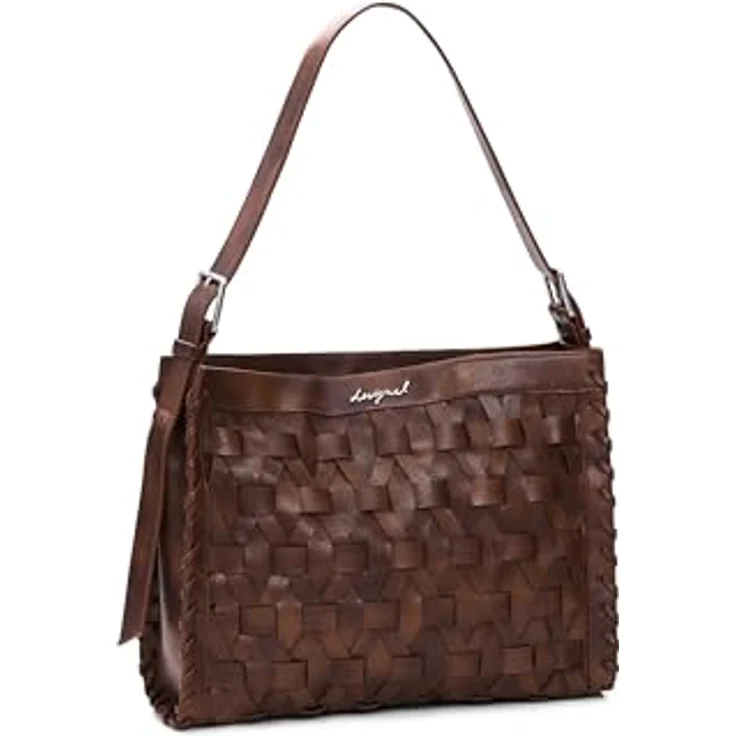 Desigual Argon Schultertasche 42 cm, braun, 100% Polyurethan, stilvolles Design – Bild 1