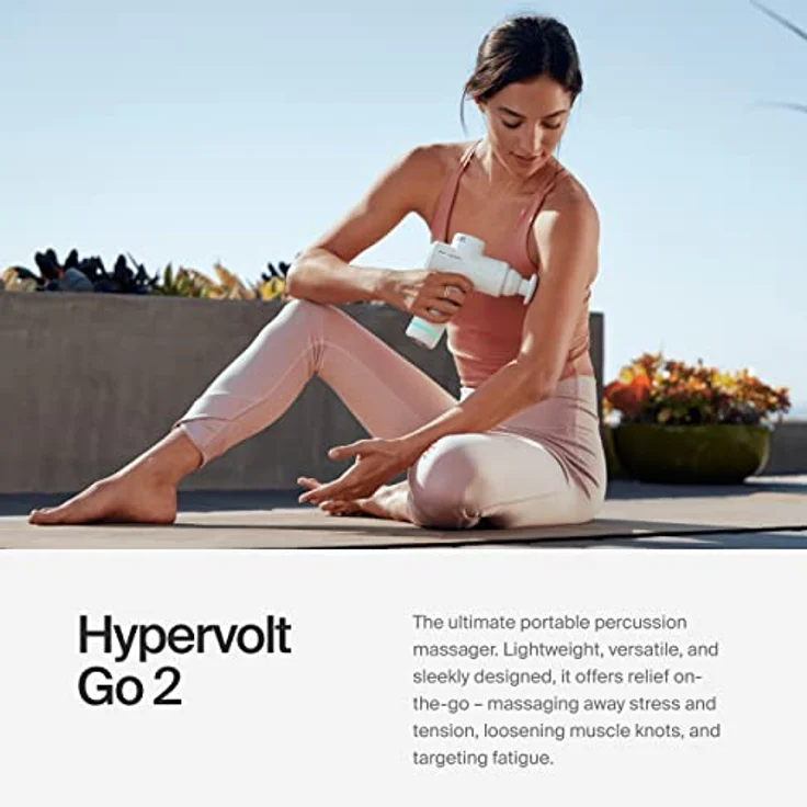 Hyperice Hypervolt Go 2 Massagepistole, Weiß – Bild 2