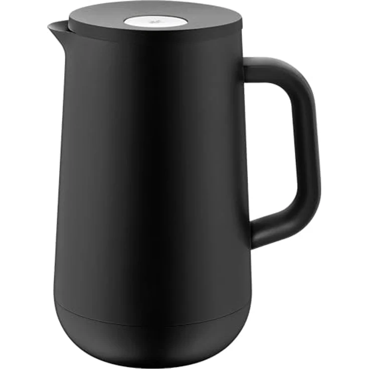 WMF Isolierkanne Thermoskanne Impulse, 1,0 l, für Tee oder Kaffee Druckverschluss hält Getränke 24h kalt und warm, schwarz – Bild 2