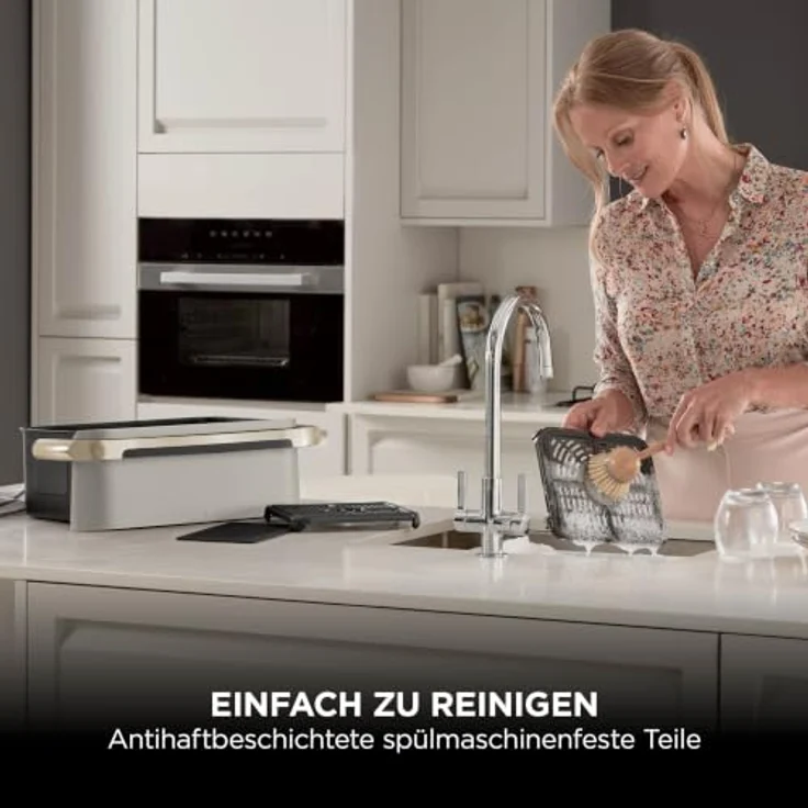Ninja Foodi FlexDrawer AF500EUSD Heißluftfritteuse 10,4 L, 2470 W, Dual Zone & MegaZone, Stone Gold/Schwarz – Bild 13