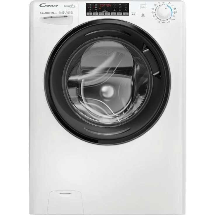 Candy CSOW41076TWMB0-S Waschtrockner, Freistehend, 10 kg Waschen, 7 kg Trocknen, Weiß, Energieeffizienzklasse A/E, Mix Power System+, Quick&Clean Technology