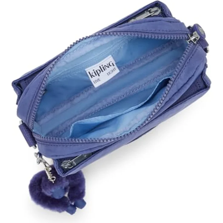 Kipling Abanu Umhängetasche 20 cm, robuste Polyamid-Tasche mit verstellbarem Riemen, Blau – Bild 3