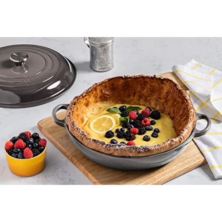 Le Creuset Signature Gusseisen Gourmet-Profitopf, Rund, Ø 30 cm, 3,2 l, Für alle Herdarten inkl. Induktion geeignet, Flint – Bild 6