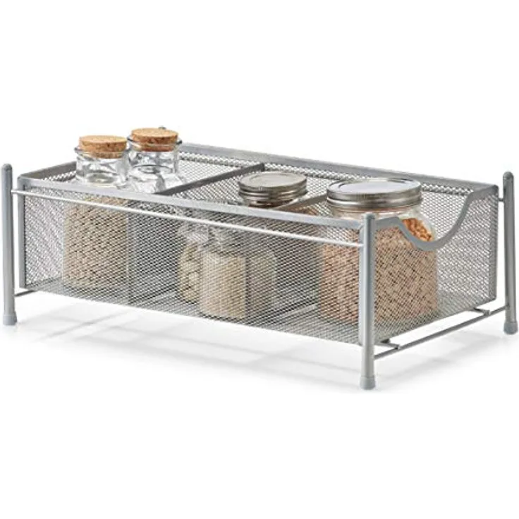 Zeller 27400 Universal-Organizer, Mesh, ca. 24,5 x 39,5 x 14,5 cm, Schubladen-Organizer, Ordnungsbox mit Schubfach, Küche, Büro, Vorratsschrank