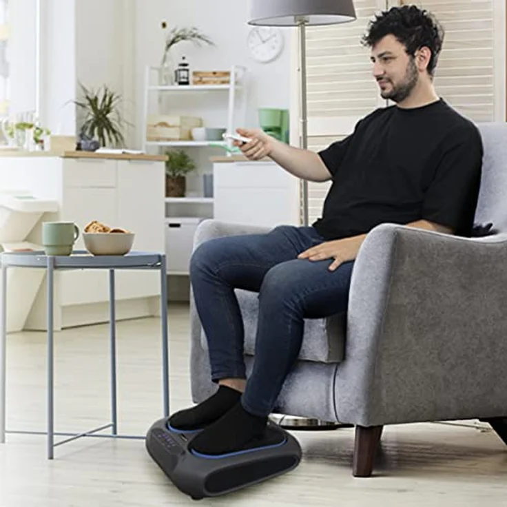 Mobiclinic, Fußmassagegerät, Vibration 10 Geschwindigkeitsstufen, 5 Programme, Timer, Fuß- und Beinmassagegerät mit Vibration, Fernbedienung und Bedienfeld LED, VIBFIT – Bild 4