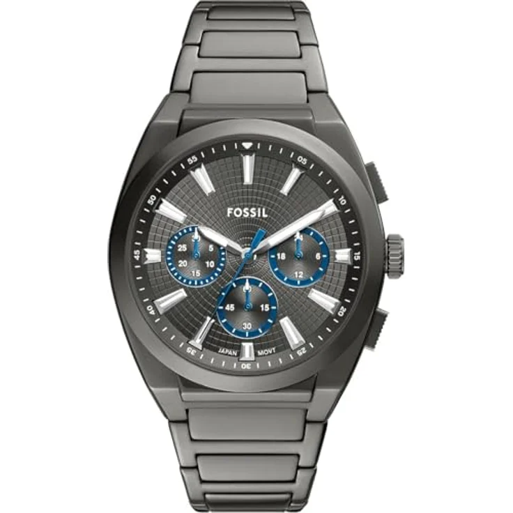 Fossil Herren Analog Quarz Uhr mit Edelstahl Armband FS6107, 44-mm-Gehäuse, Chronograph-Anzeige, Gunmetal – Bild 1