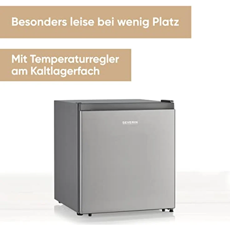 SEVERIN Mini Kühlschrank KB 8878, Kühlbox mit Kältefach, energiesparend, 45 L Nutzinhalt, Inox Look – Bild 2