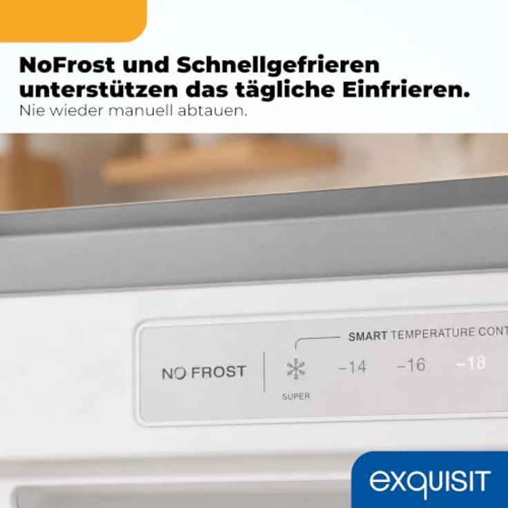 Exquisit GS5231-NF-H-040D Gefrierschrank, 161 l, No Frost, Energieklasse D, 39 dB, inoxlook – Bild 6