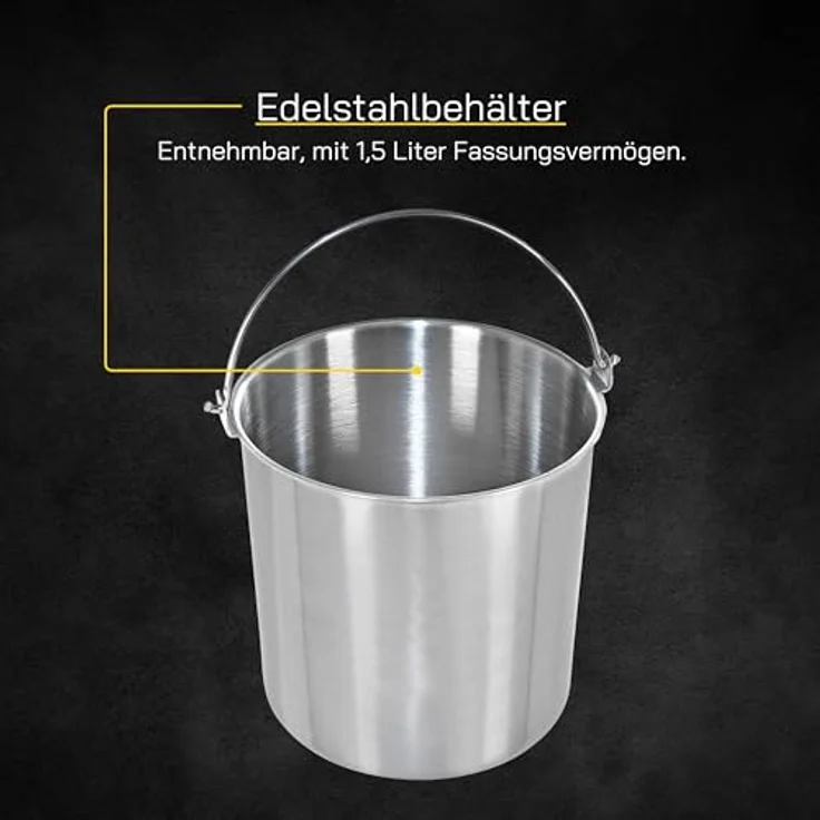GUTFELS Eismaschine ICE CREAM 4025 | 1,5 Liter | 120 Watt | 4 Programme | Timer | Display | Edelstahlbehälter, silber – Bild 5