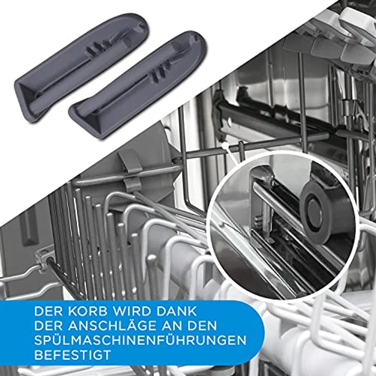 VIOKS Laufschienenanschlag für Geschirrspüler, 2er Set Abdeckkappe und Stopper, kompatibel mit Beko 1880580400, robust und langlebig – Bild 5
